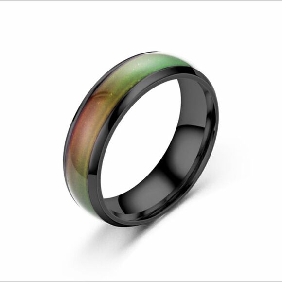 Black Titanium Mood Ring - Picture 1 of 1